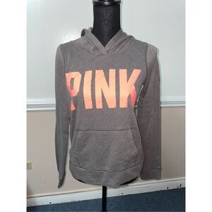 PINK Victoria’s Secret Logo Dark Grey Hoodie